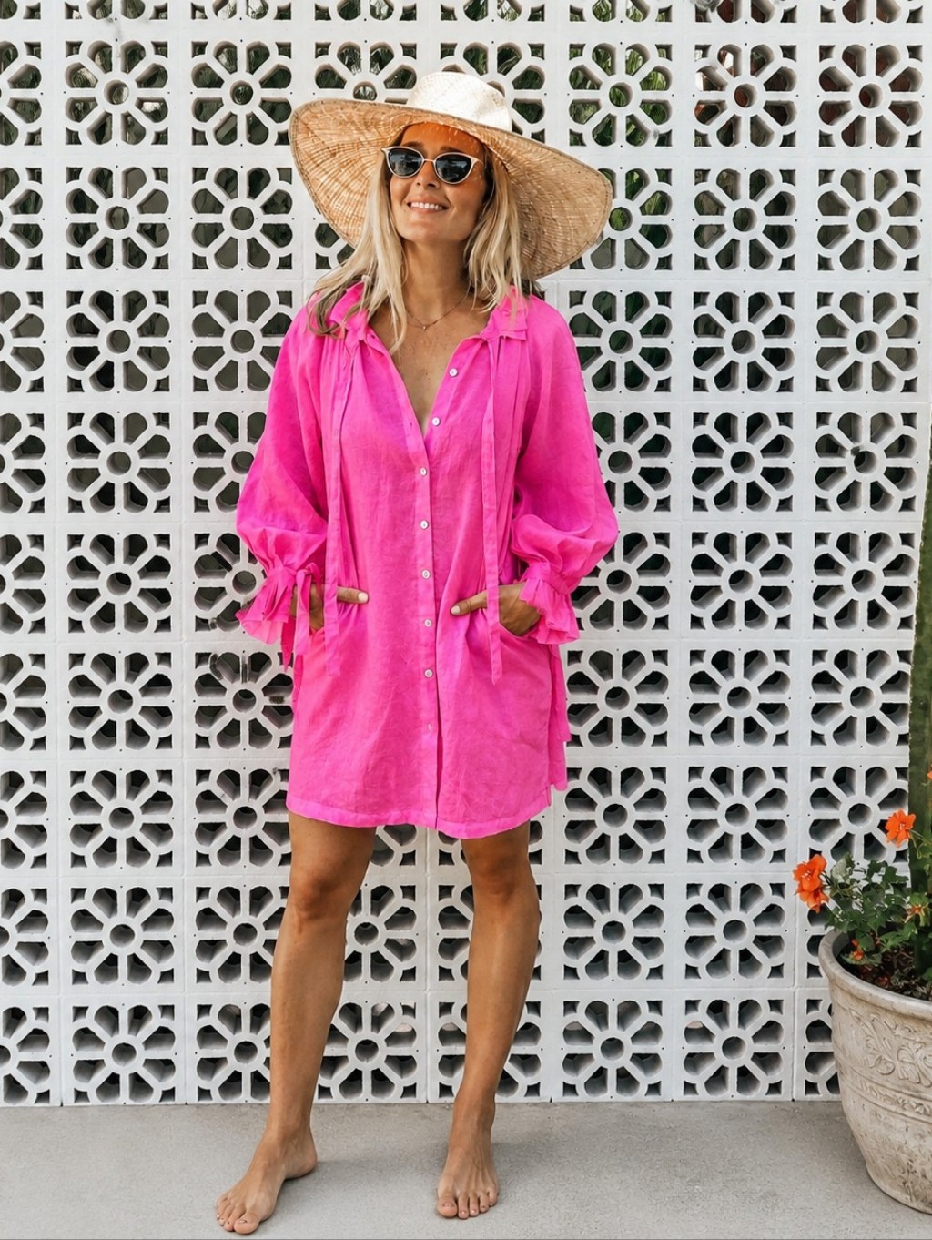 Ljc Designs The Uma Dress Billowing Ruffle Dress In Pure Linen.